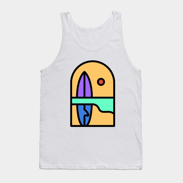 Surfing Tank Top by polkamdesign